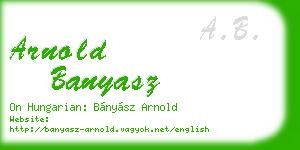 arnold banyasz business card